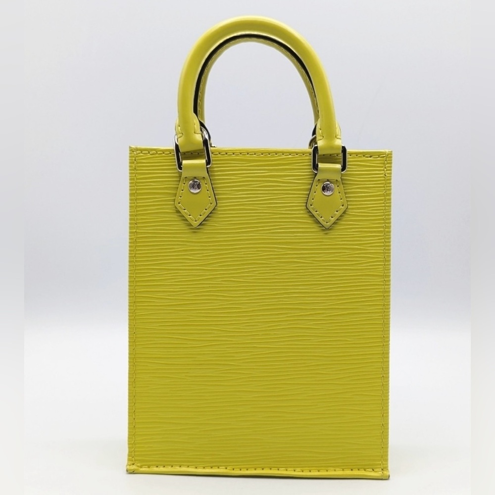 SALE! Louis Vuitton Petit Sac Plat Citron (yellow) Epi Leather Mini Bag - Picture 4 of 16